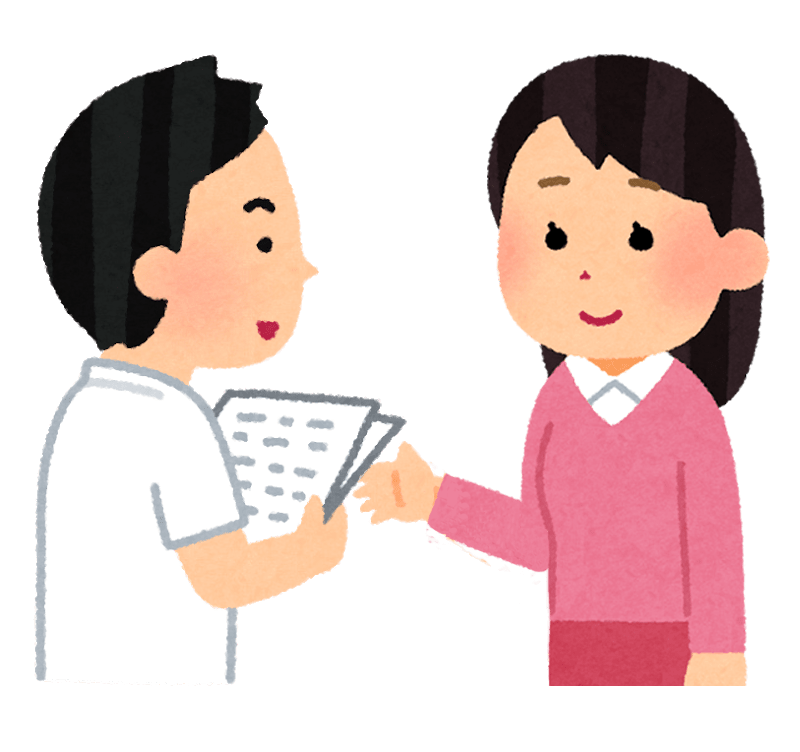 担当医に書類を提出する